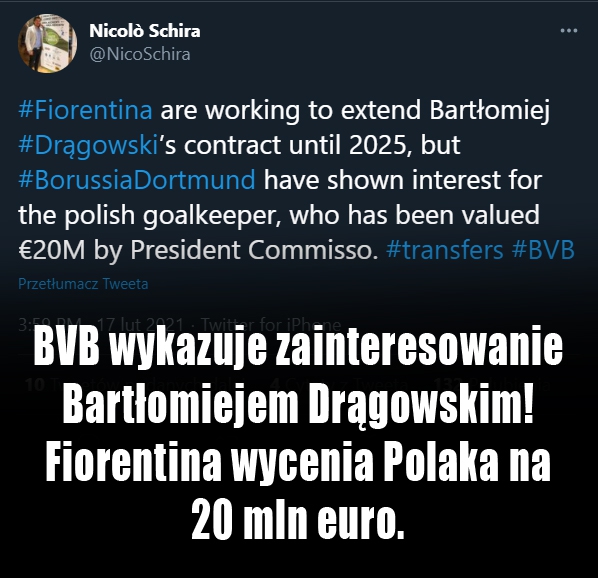 Fiorentina WYCENIŁA Bartłomieja Drągowskiego!